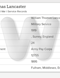 Service record, 1919